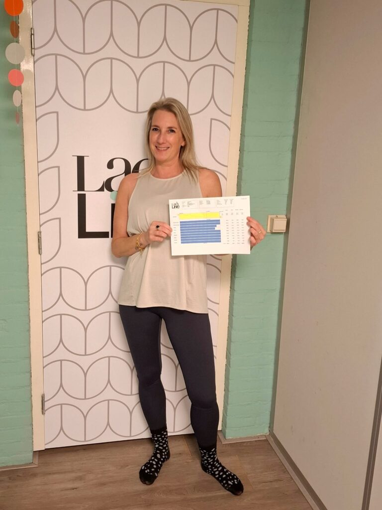 Anouk voor de deur. bij Ladyline