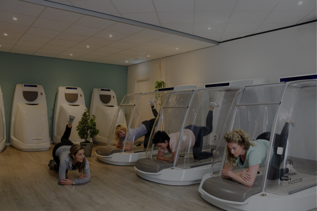 sporten in de warmtecabines